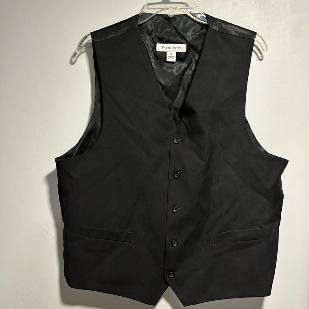 Men’s black suit vest